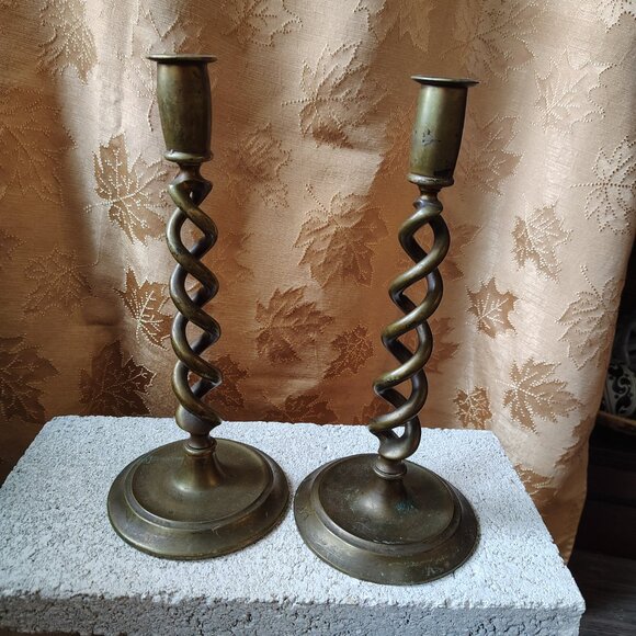 Vintage Brass Candleholder - Picture 1 of 7